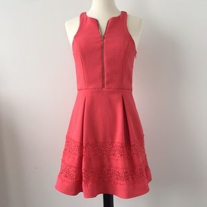CLEARANCE! Cute Express Pink Zipper Lace Dress 4